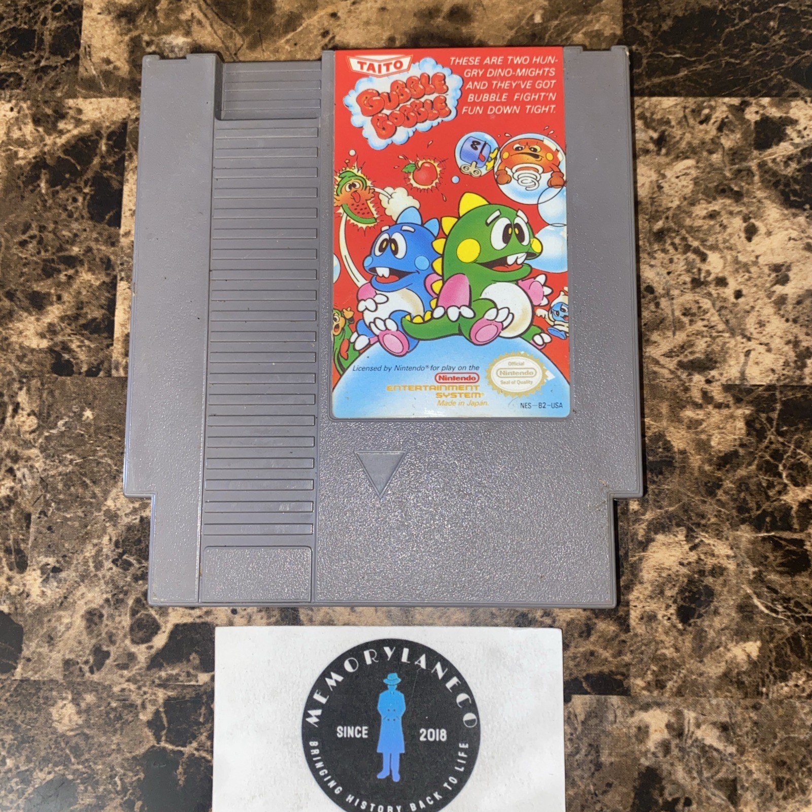 Bubble Bobble (Nintendo NES, 1988) Tested and Works