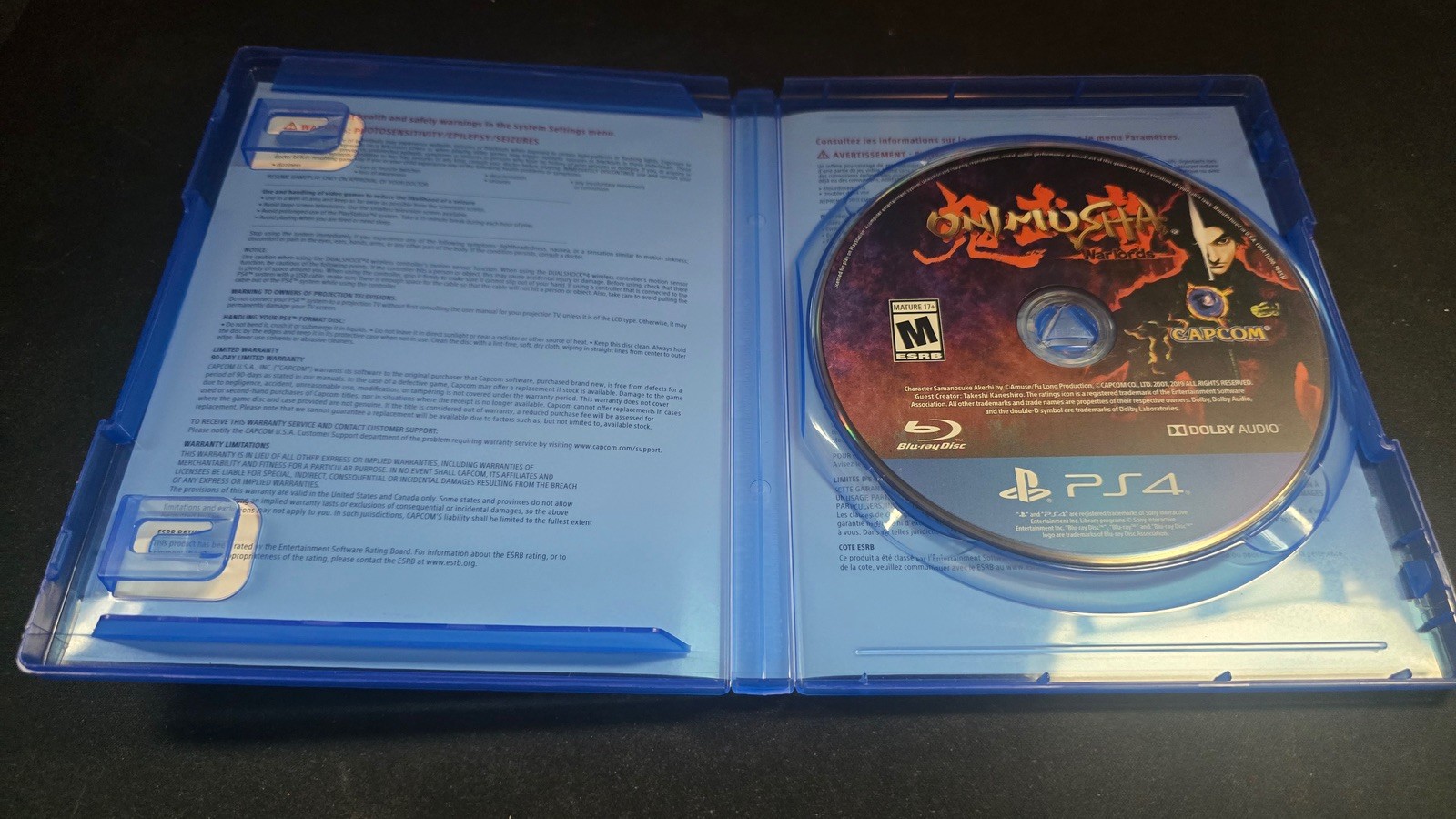 Onimusha: Warlords Capcom Sony Playstation 4 PS4 LN perfect condition!