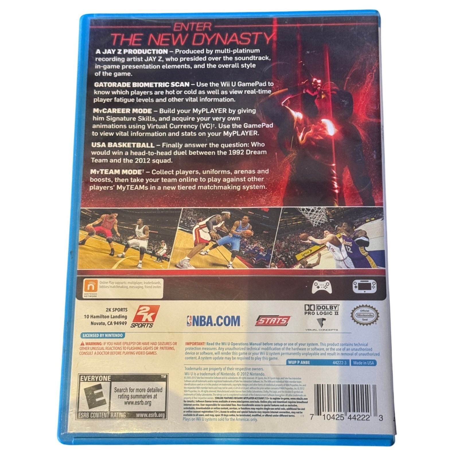 NBA 2K13 Nintendo Wii U Sports Basketball Video Game 2012 Physical Disc