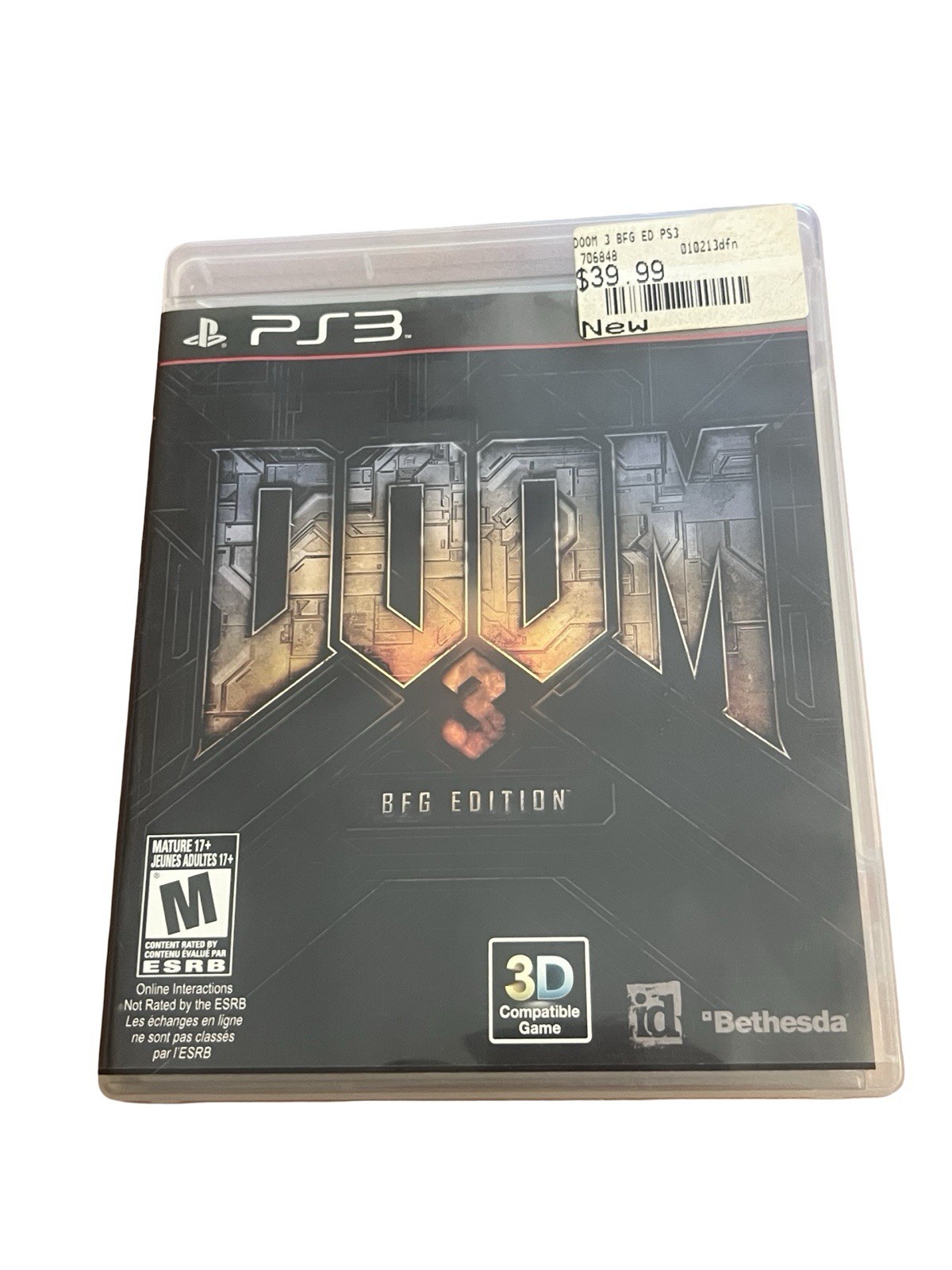Doom 3 : BFG Edition (Playstation 3, 2012) PS3 Complete CIB – MINT DISC!