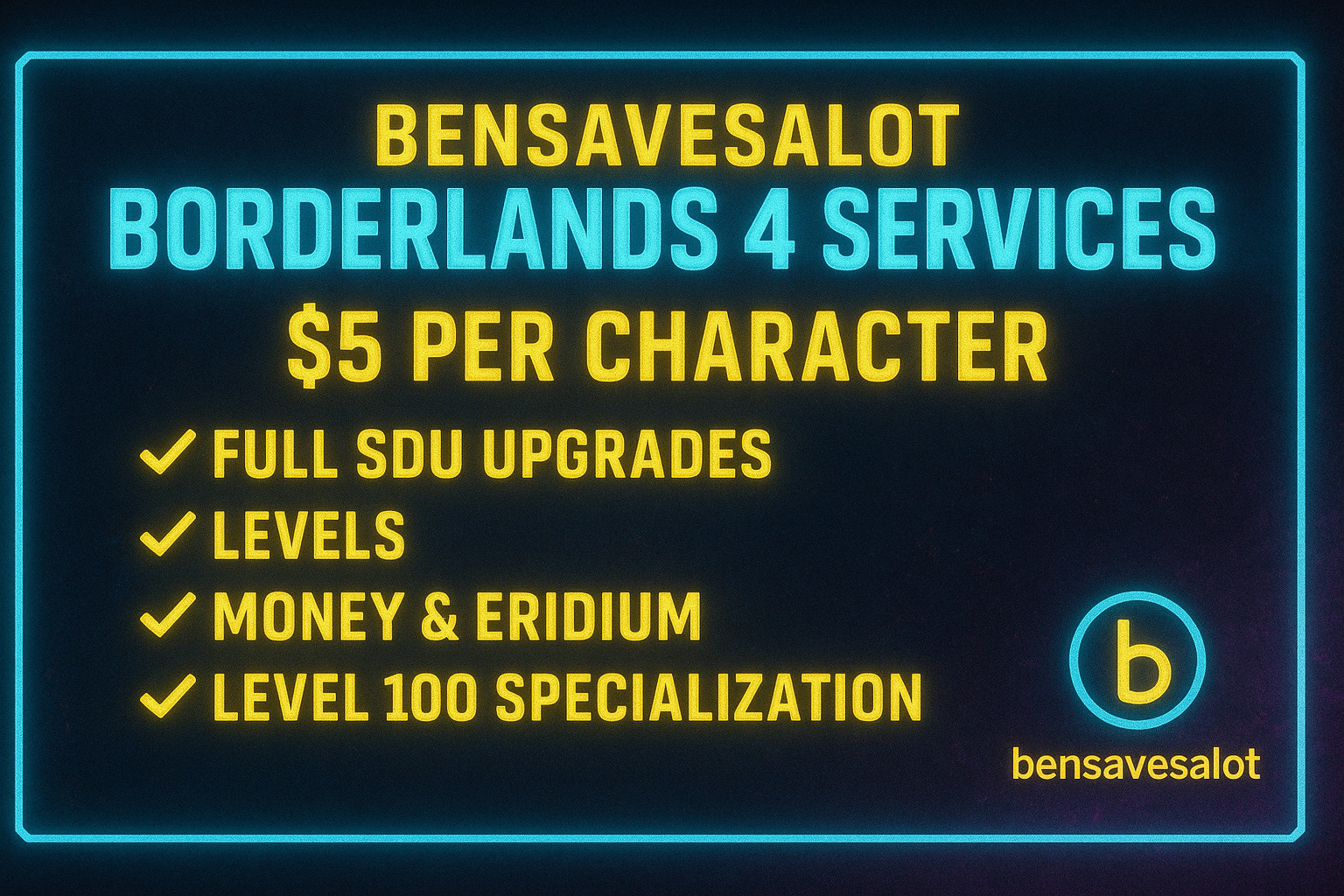 Borderlands 4 🎉 Full SDU+ max Levels +Money + Eridium
