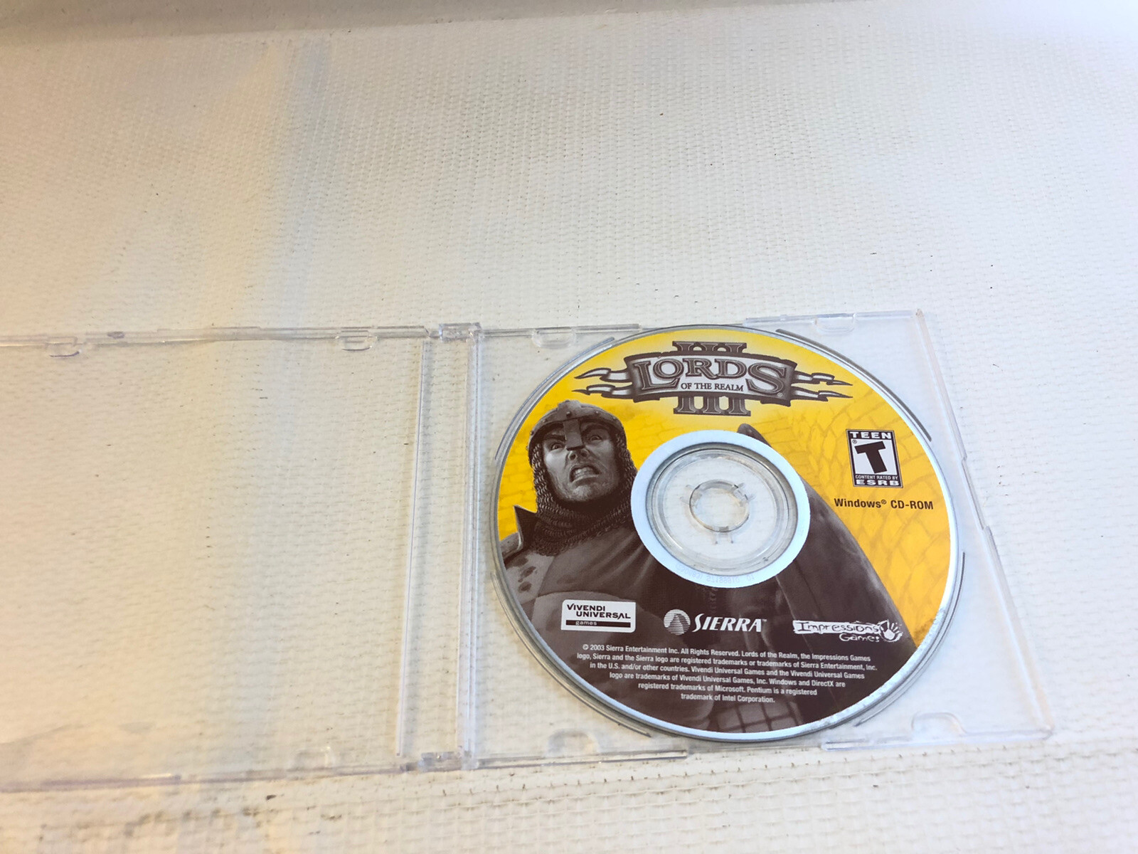 2003 Vivendi Lords of the Realm 3 PC Disc Only game Sierra CDRom Windows XP ME
