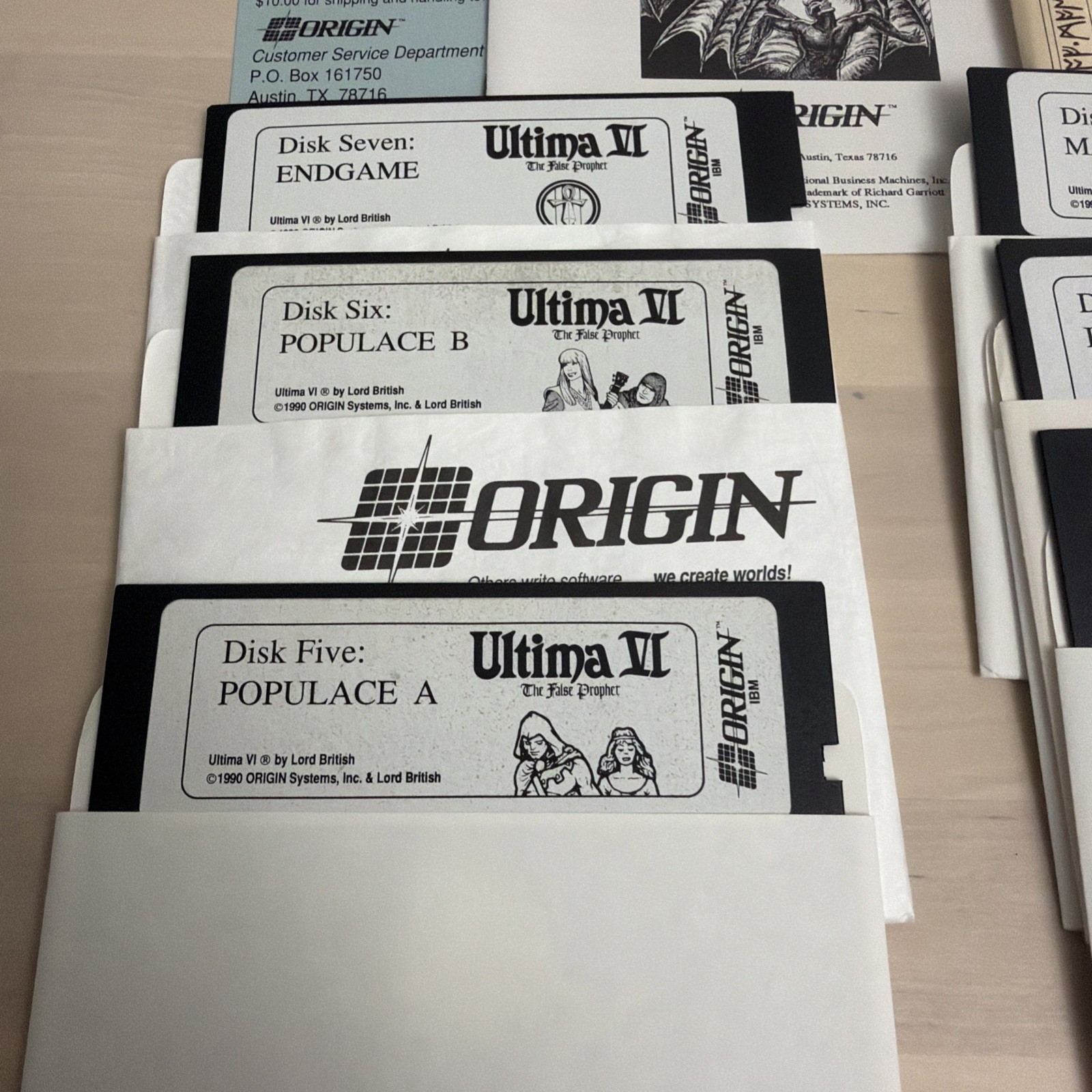 Ultima VI: The False Prophet (PC,1990) Complete With Map Promos And Stone!!