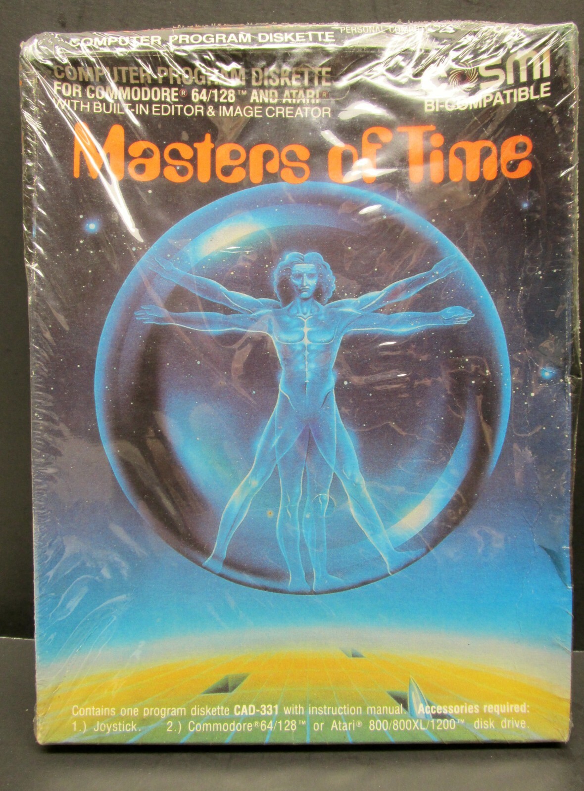 MASTER OF TIME, Commodore 64 / 128 & Atari, Disk, Cosmi, 1985, CIB, NISW