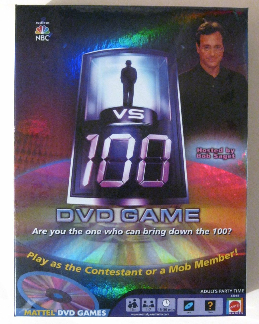 Mattel 1 Vs. 100 DVD Game! Bob Saget NBC TV Game Show! New & Sealed!