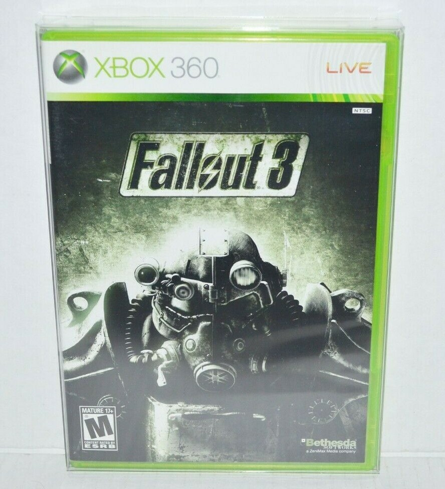 50 Game Clear Plastic Protective Cases Sleeves Display For Microsoft Xbox 360