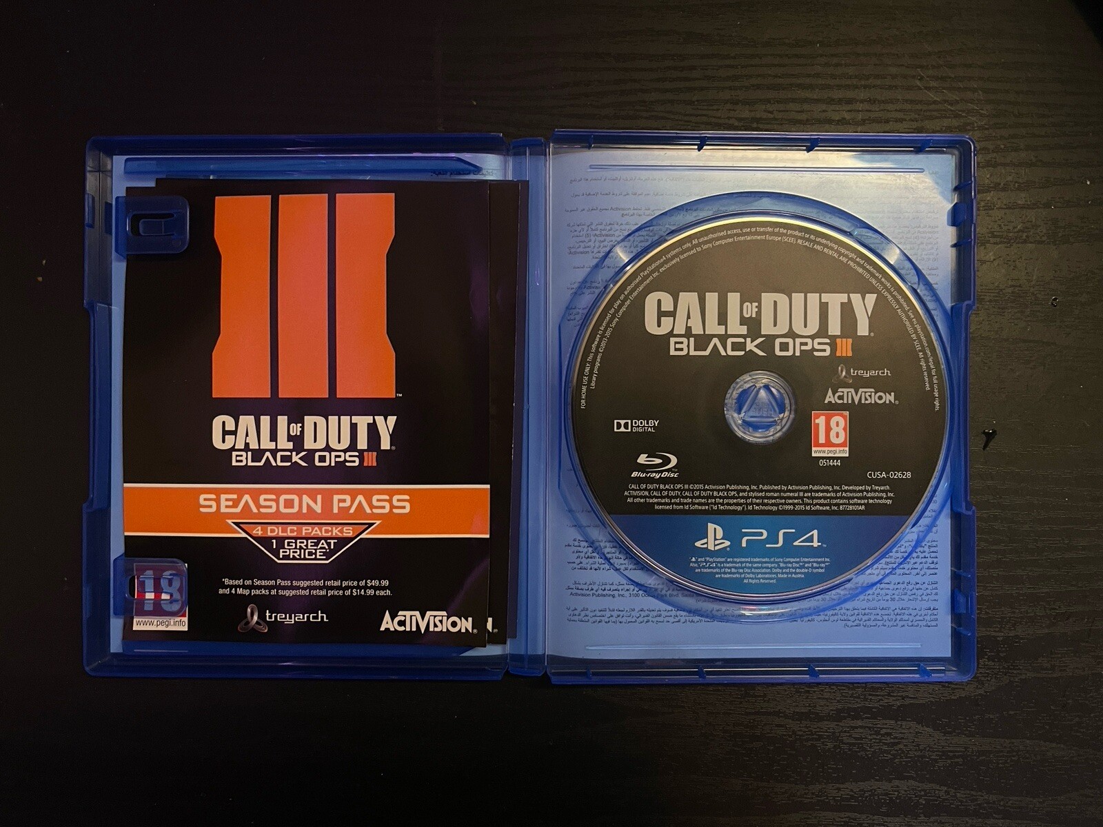 PS4 Call of Duty Black Ops III *w/Insert*Tested*F/S*