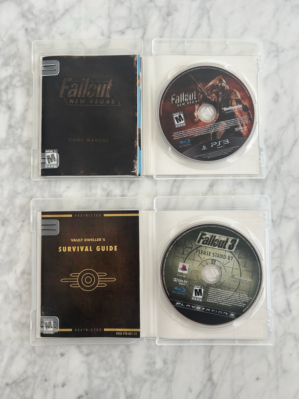 Fallout 3 & Fallout New Vegas PlayStation 3 PS3 Bundle **US SELLER**