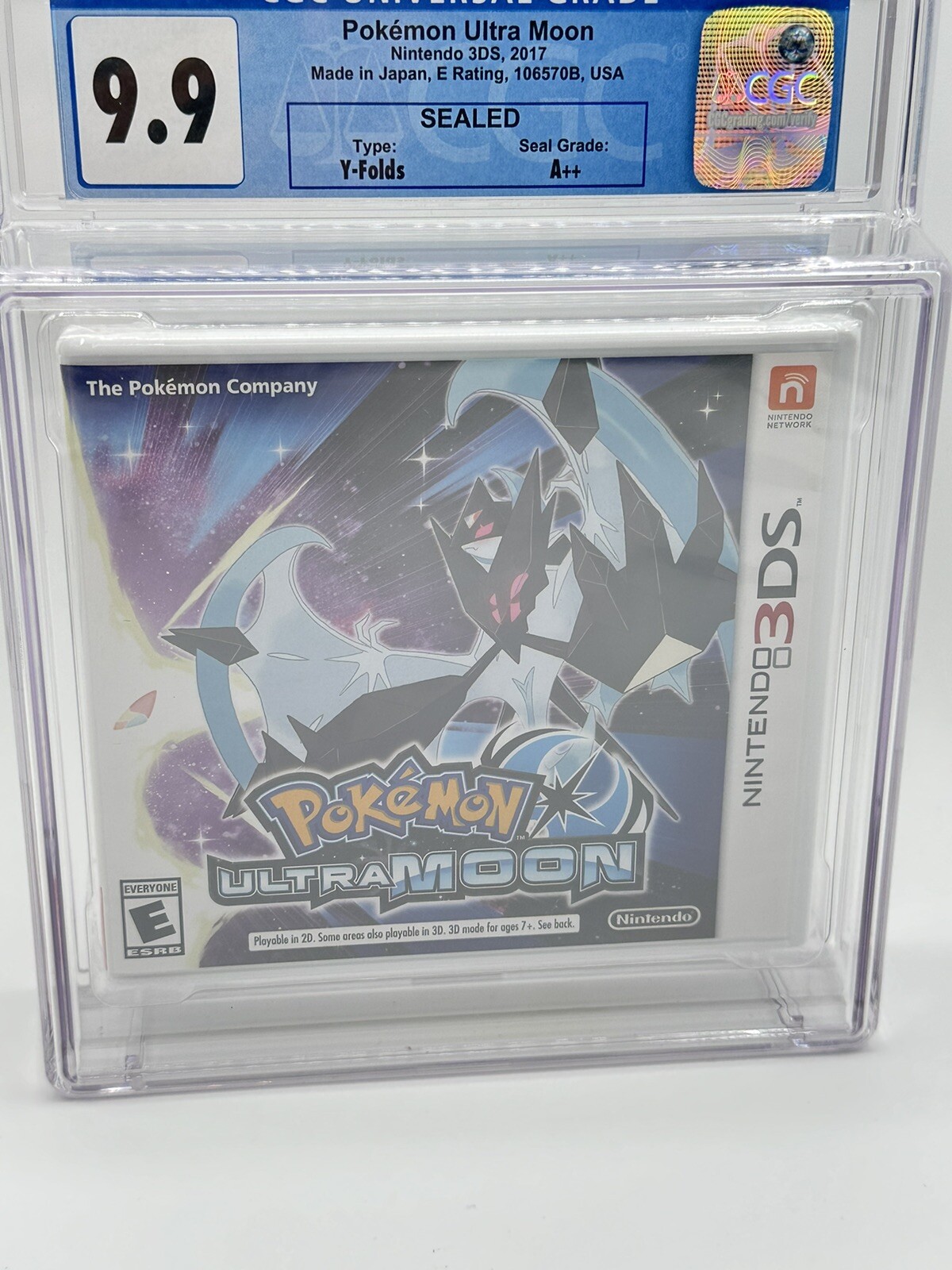 Pokémon Ultra Moon – Nintendo 3DS – CGC 9.9 A++ SEALED Graded – US Version