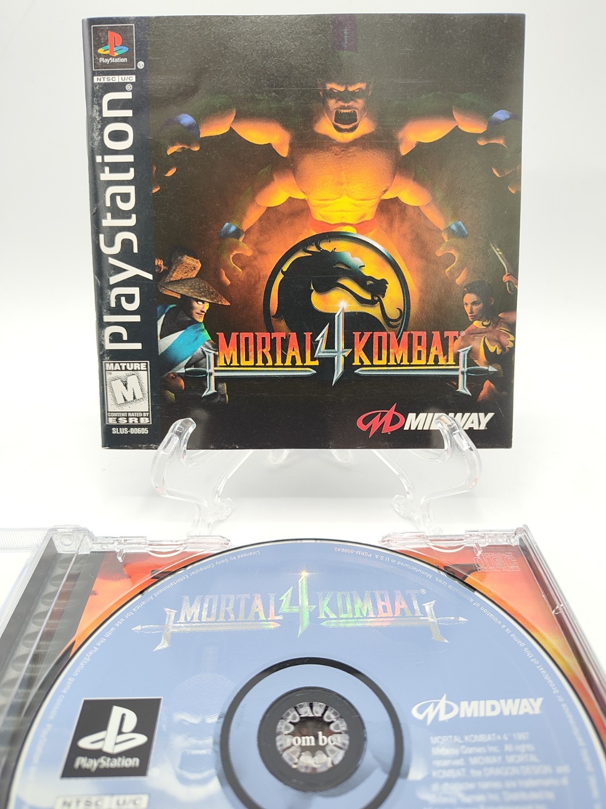 Mortal Kombat 4 – (PS1, 1997) *CIB w/ Reg Card + Case Protector* VGC* Tested!