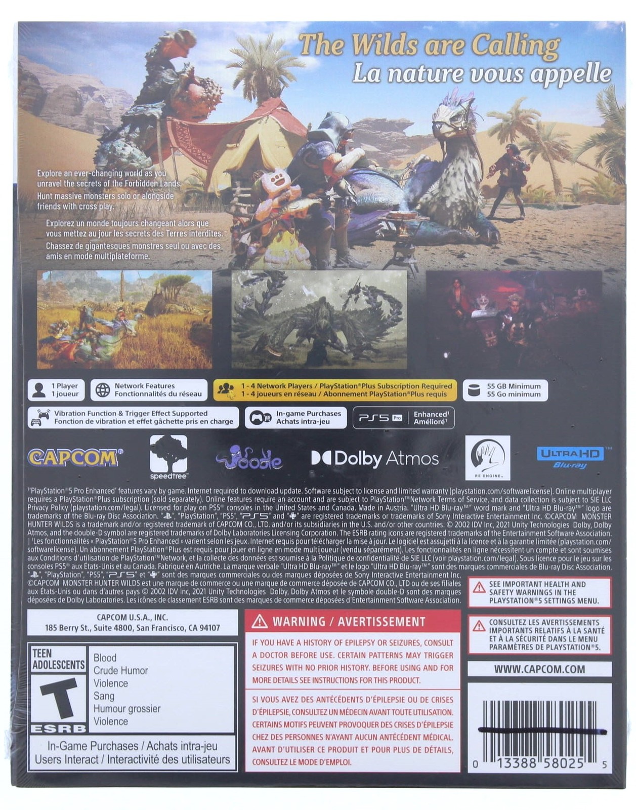 Monster Hunter Wilds Game for PS5 In Metal Case