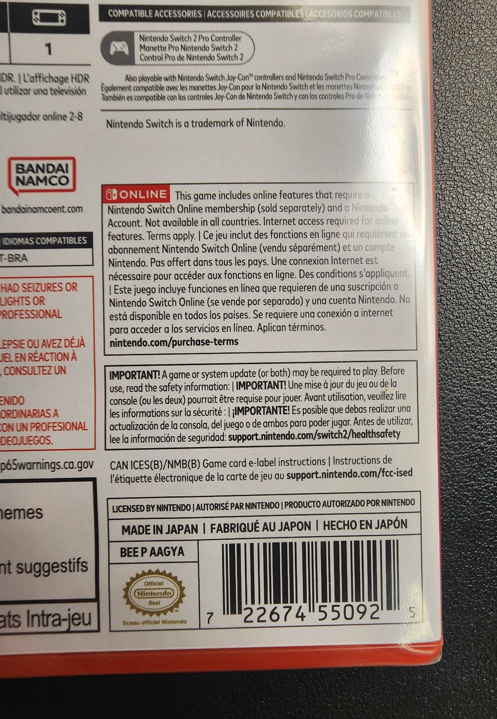 DRAGON BALL Sparking! ZERO (Game-Key Card) – Nintendo Switch 2