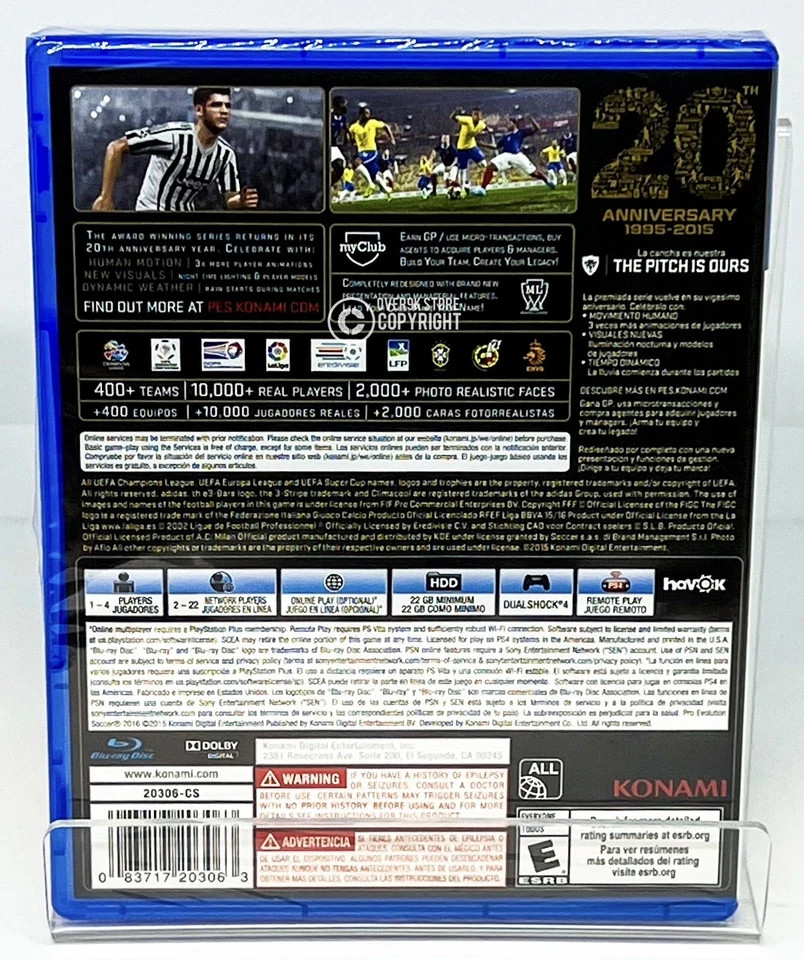Pro Evolution Soccer PES 2015 + PES 2016 – PS4 – Brand New | Factory Sealed