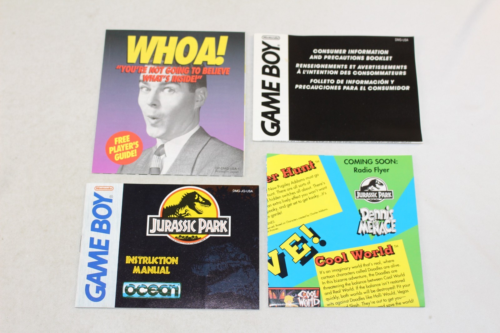 Jurassic Park Nintendo Game Boy Complete CIB NEAR MINT Condition w/ RARE POSTER!