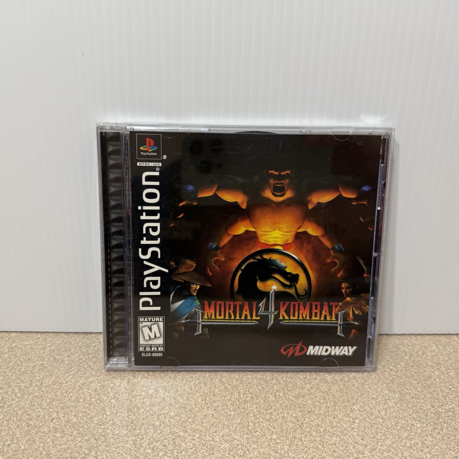 PS1 Mortal Kombat 4 (Sony PlayStation 1 1997) Black Label Complete CIB Manual