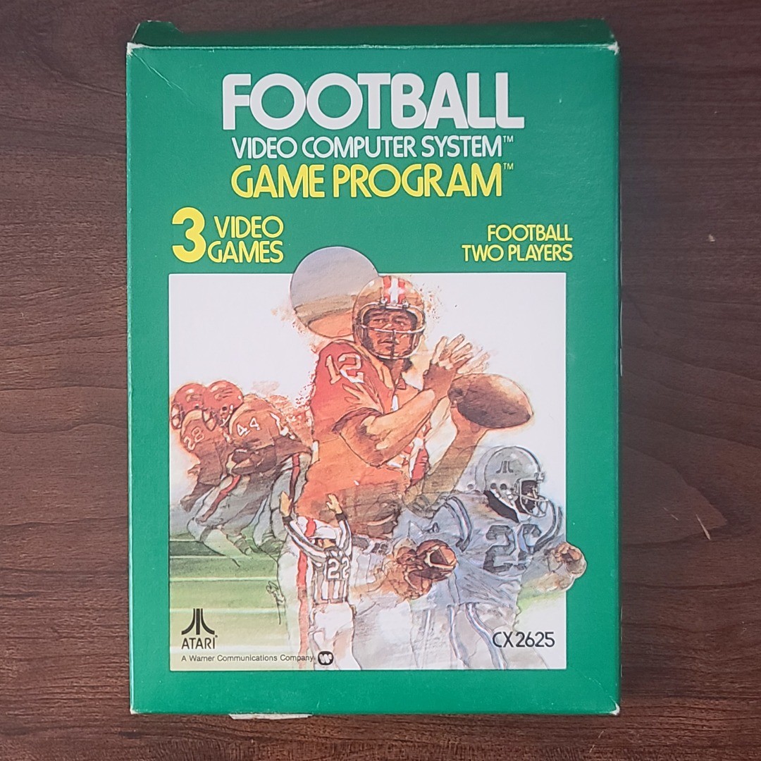 Football (Atari 2600, 1978) With Box And Game No Manual Tested Working