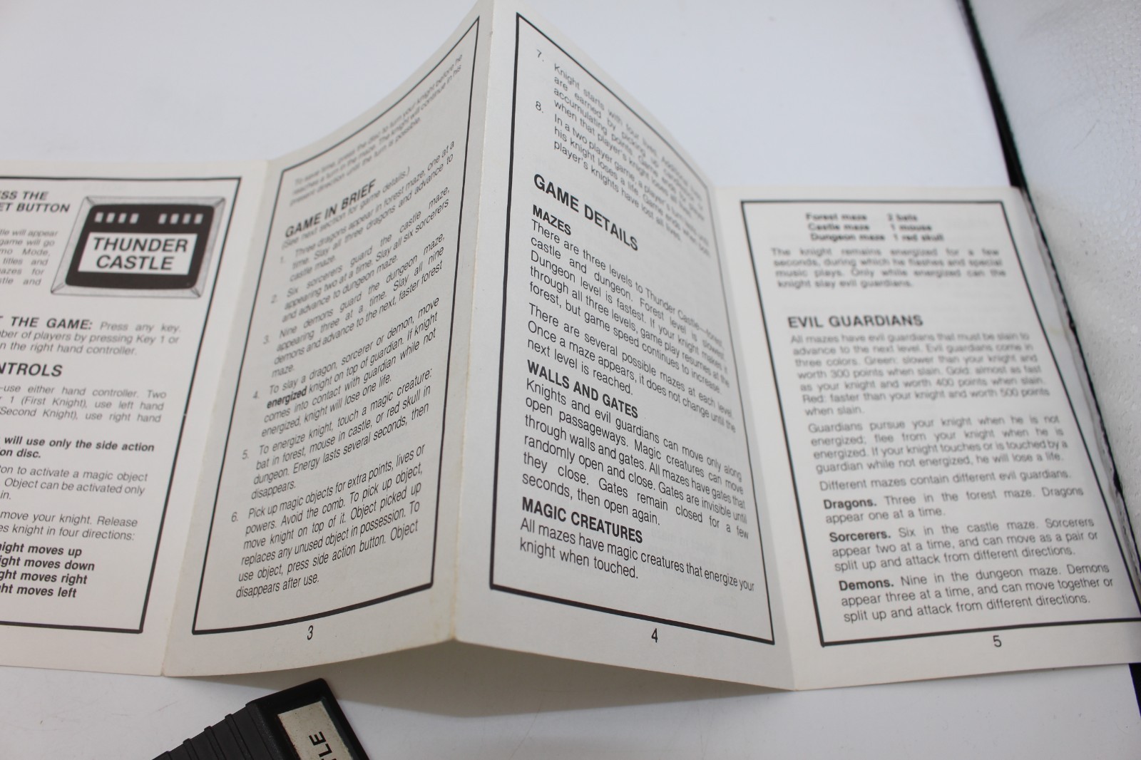 Thunder Castle Mattel Intellivision Video Game Cartridge Black 1983 Action