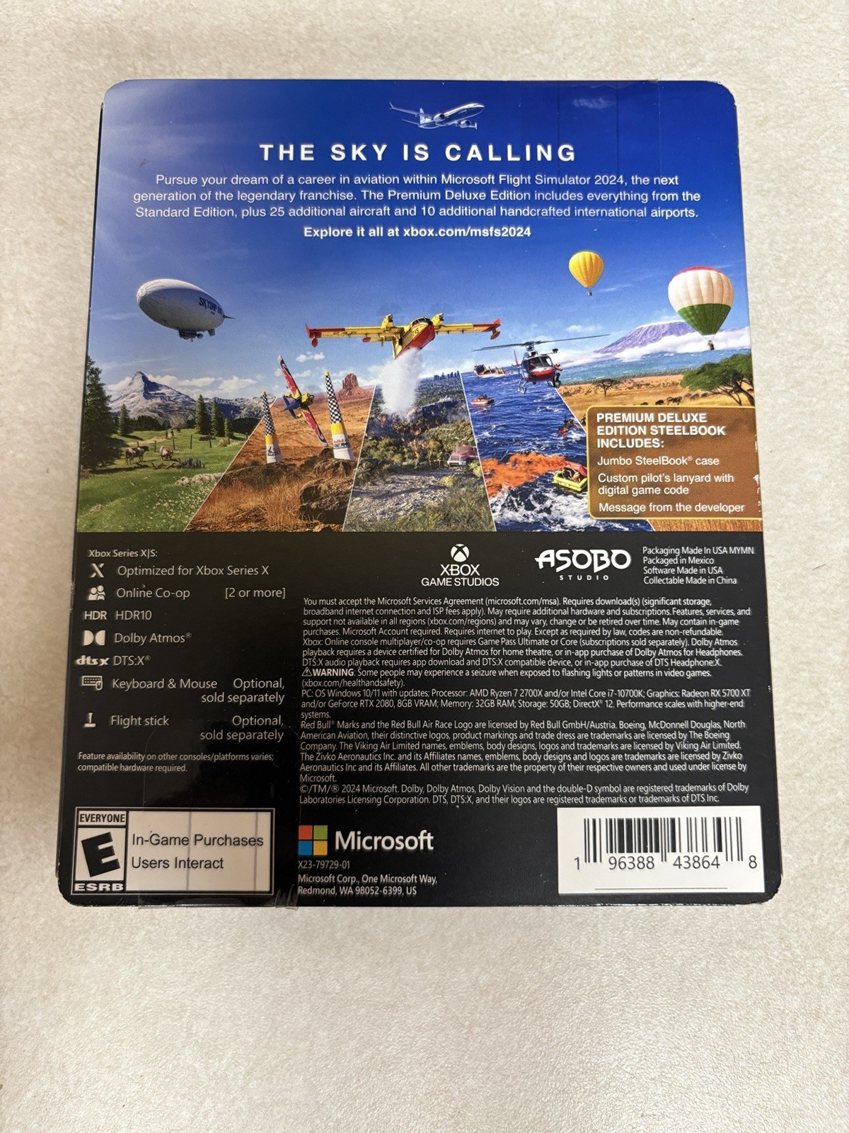NEW sealed MICROSOFT FLIGHT SIMULATOR 2024 Premium Deluxe XBOX SERIES X Windows