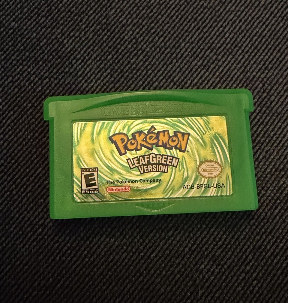 Pokemon: LeafGreen Version GBA (Game Boy Advance, 2004) Authentic Leaf Green