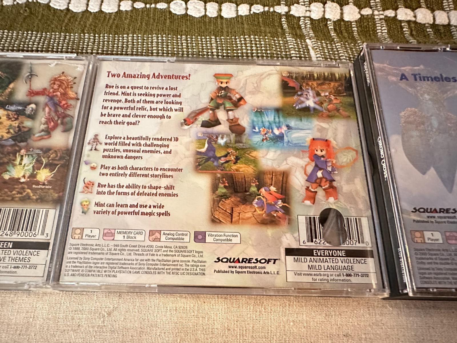 Legend of Mana Threads of Fate Chrono Cross PlayStation 1 – CIB Lot – Rare trio!