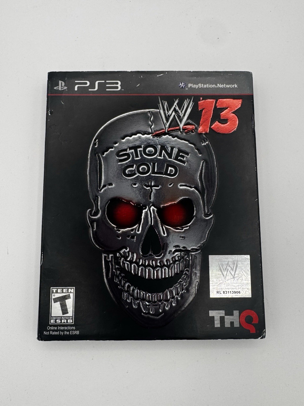 WWE 13 AUSTIN 3:16 EDITION PS3 PLAYSTATION 3 STONE COLD Photo Insert RARE CIB