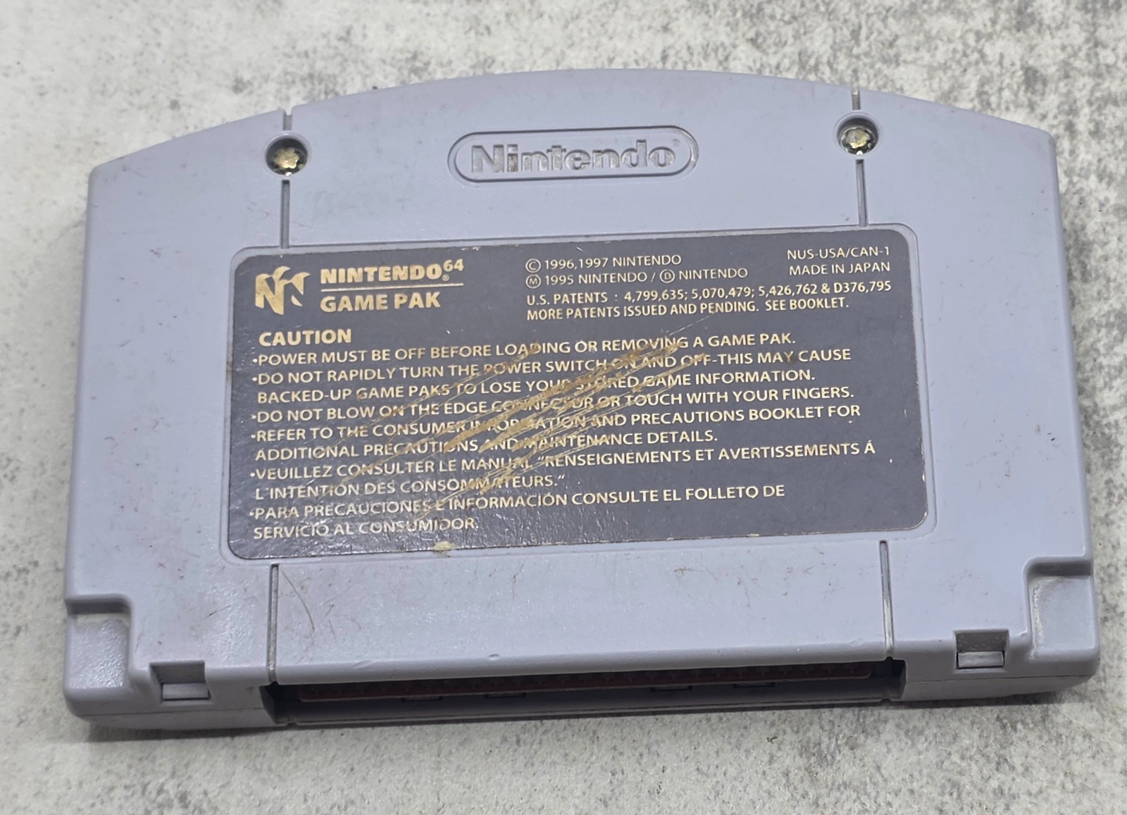 F-Zero X Nintendo 64 N64 Authentic Game Cartridge – Worn Label – Tested Works