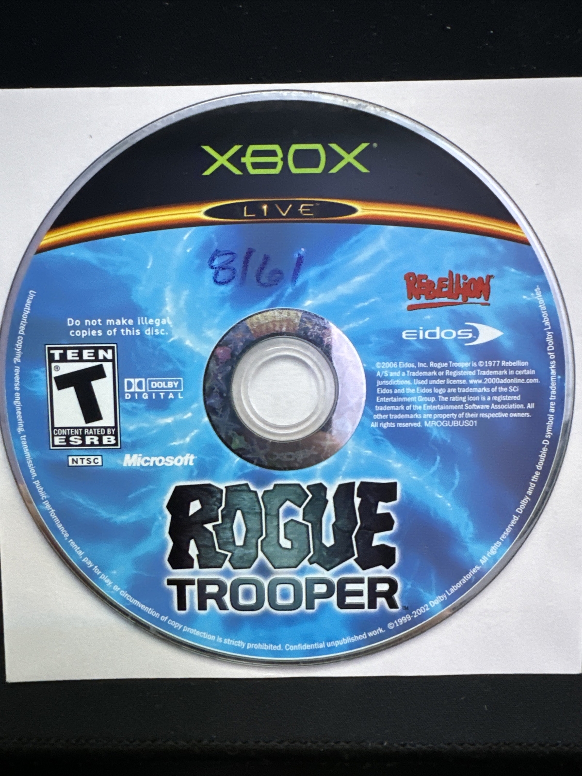 Rogue Trooper (Microsoft Xbox, 2006) – DISK ONLY