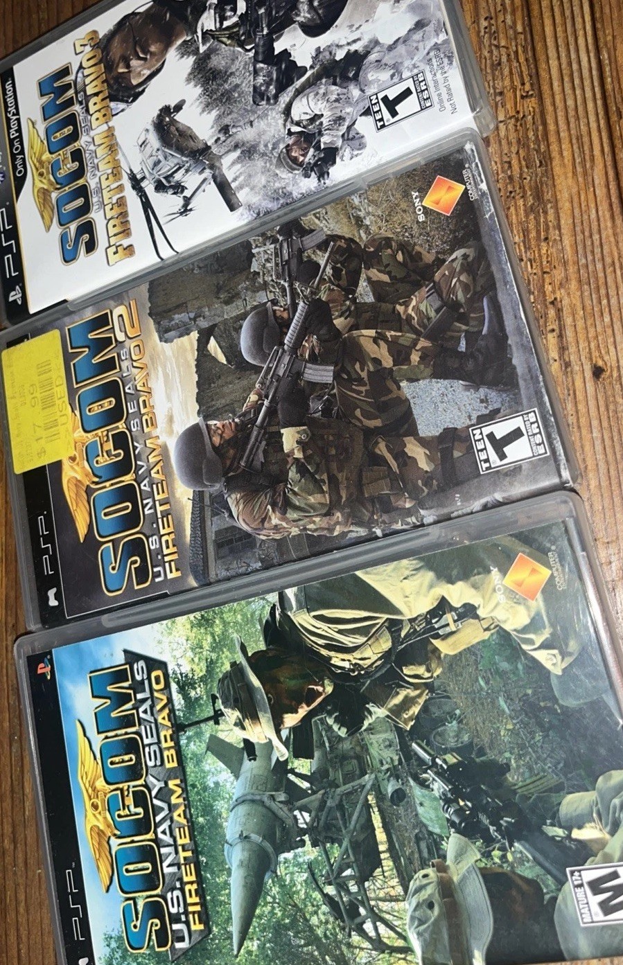 SOCOM US Navy Seals Sony PSP Trilogy Bundle Fireteam Bravo 1 2 3