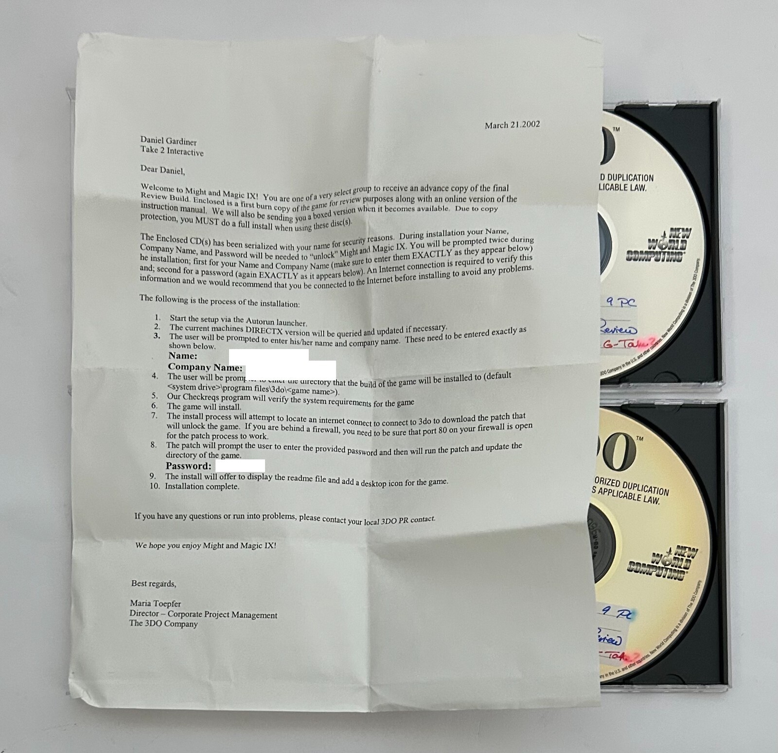 Might and Magic IX Review Code 3DO Take 2 Interactive Pre-release 2002