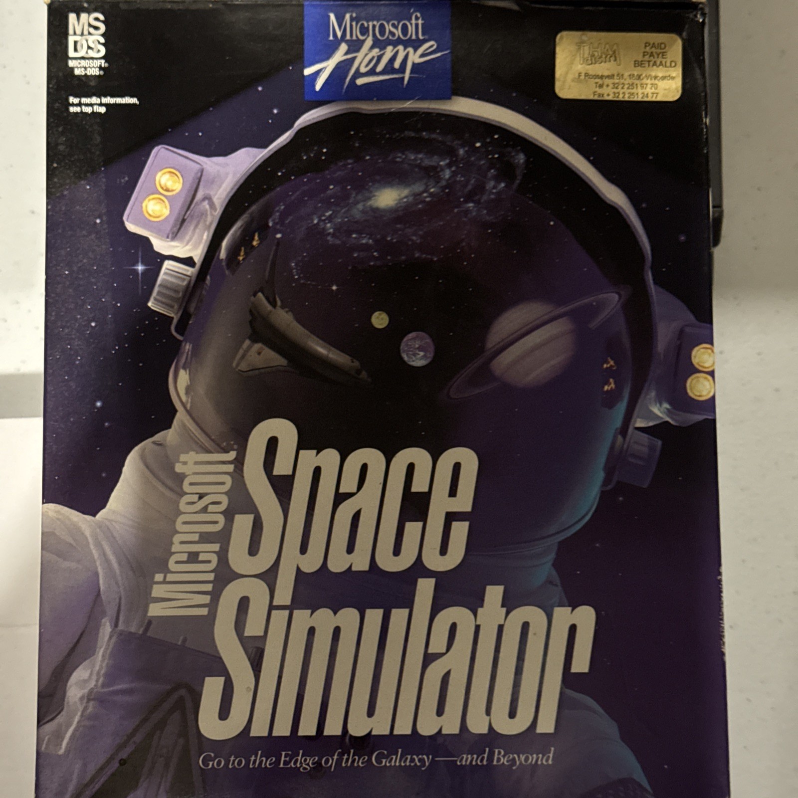Microsoft Space Simulator for PC 1994 3 3.5″ Disks MS-DOS Video Game Open Box