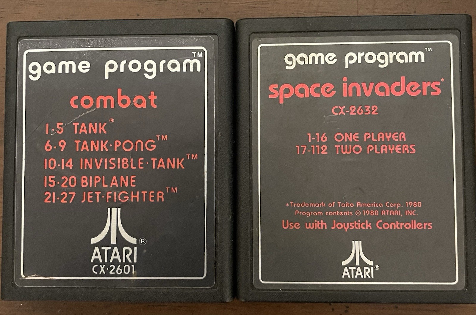 Vintage ATARI 2600 COMBAT Video Game Program Cartridge CX-2601 Not Tested