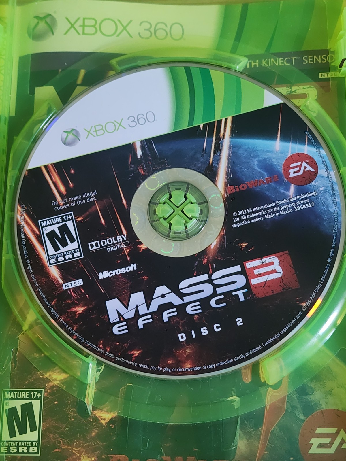 Electronic Arts Mass Effect 3 Xbox 360 Mass Effect Series RPG 2-Disc w/ Case M