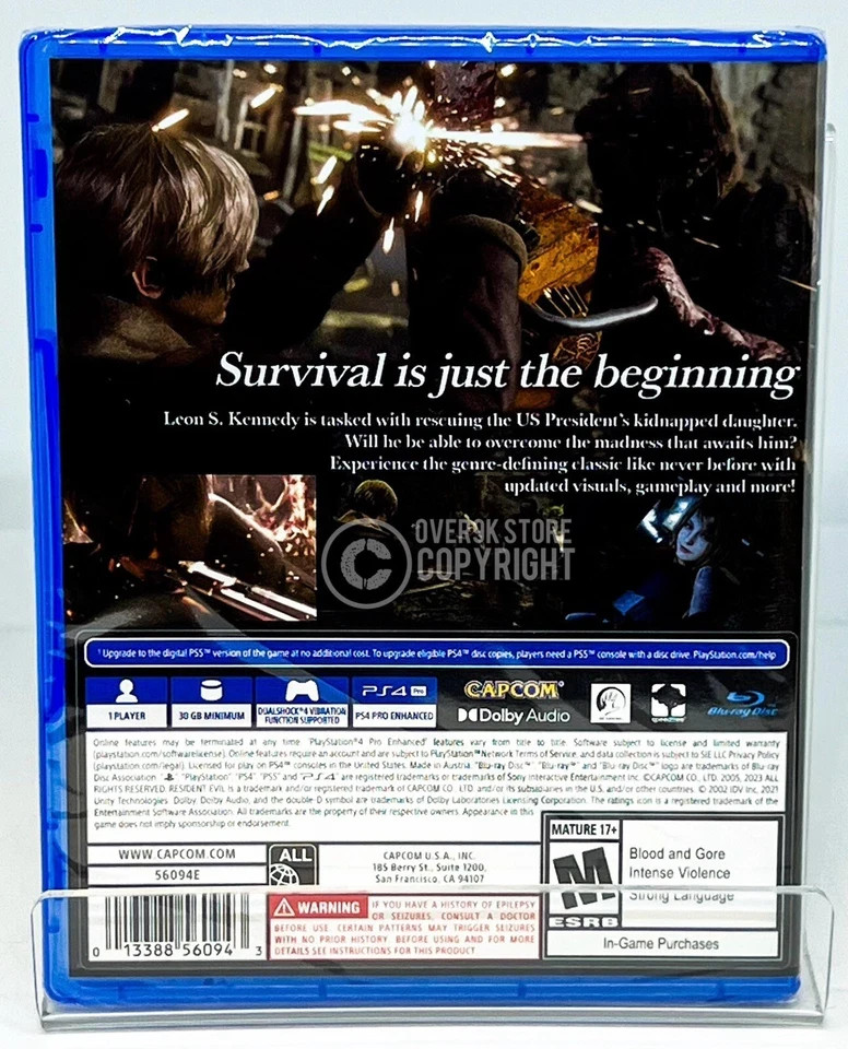 Resident Evil Origins + 2 + 4 Remake + 7 + Village – PS4 – New | LOOSE DISC