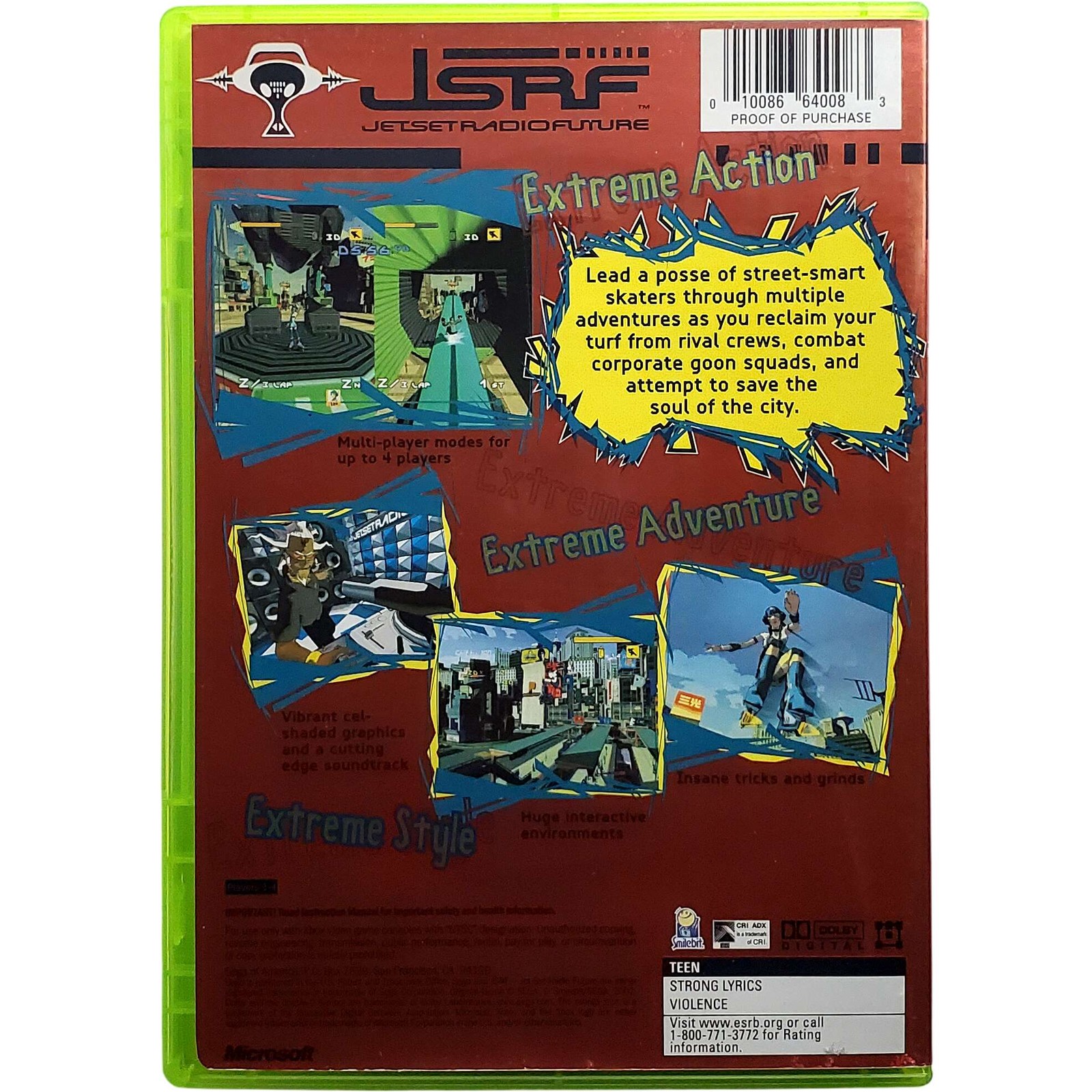 JSRF Jet Set Radio Future – Microsoft Xbox Tested 1Y Guarantee