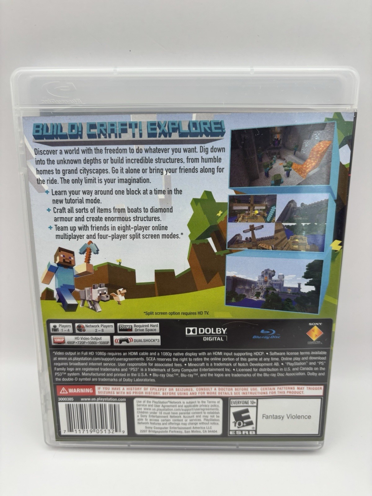 Minecraft — PlayStation 3 Edition (PS3, 2014) CIB Complete