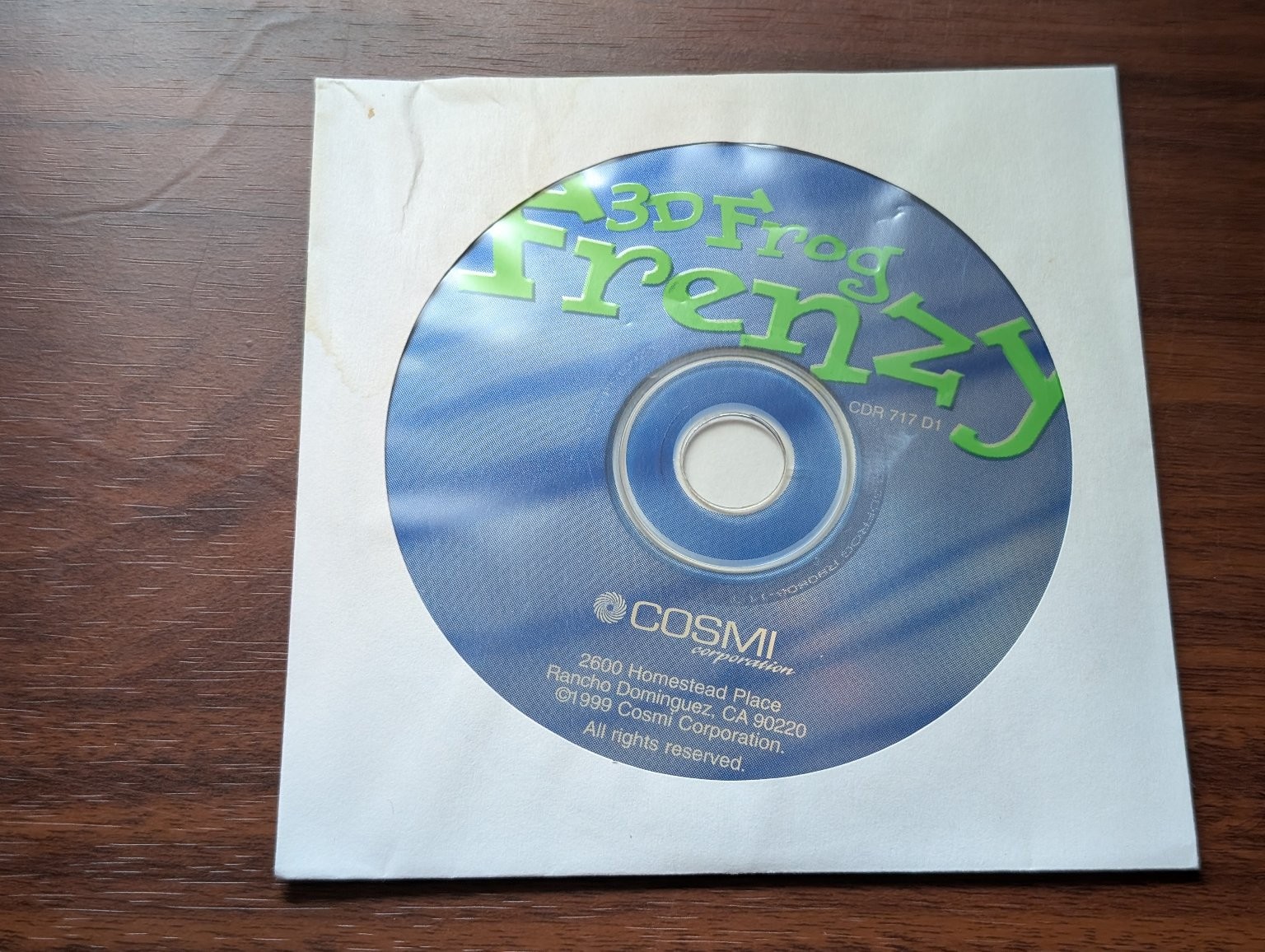 3D Frog Frenzy PC CD-ROM Video Game Vintage Retro Arcade COSMI