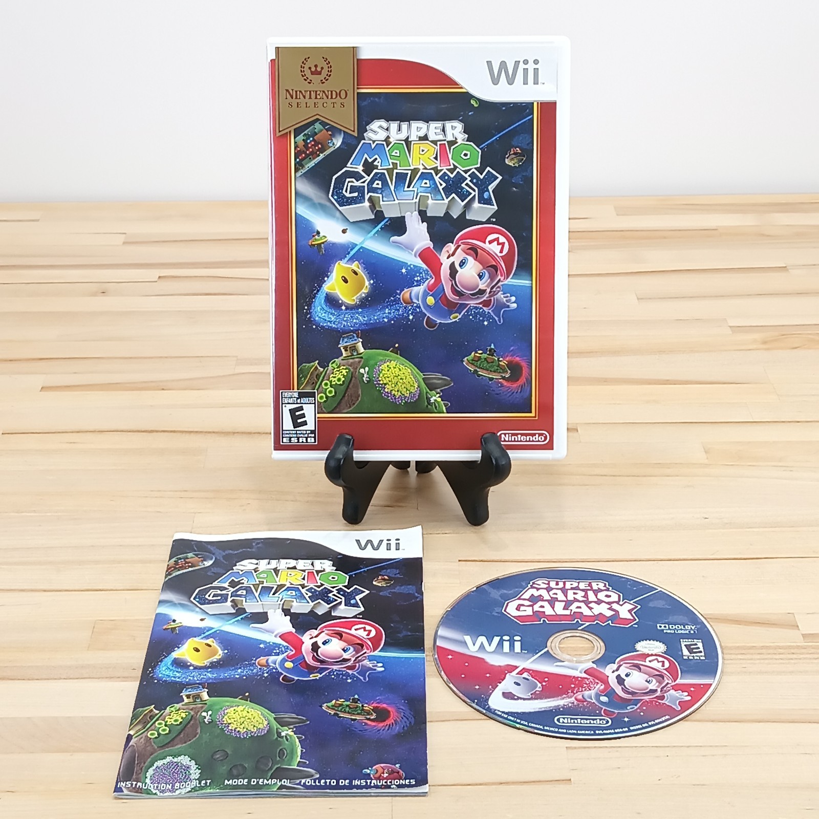 Super Mario Galaxy Wii Video Game Nintendo Selects (Wii, 2007) Tested & Works