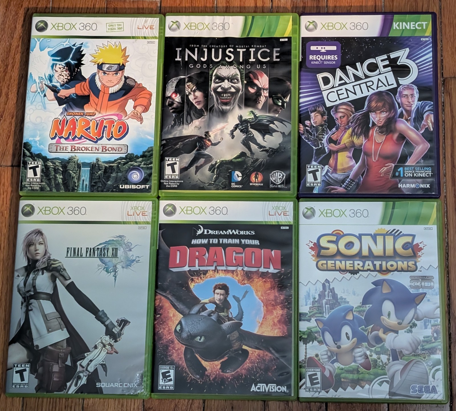 🔥 XBOX 360 Lot of 6 games Luigi’s Mansion MarioKart Harvest Moon Sonic