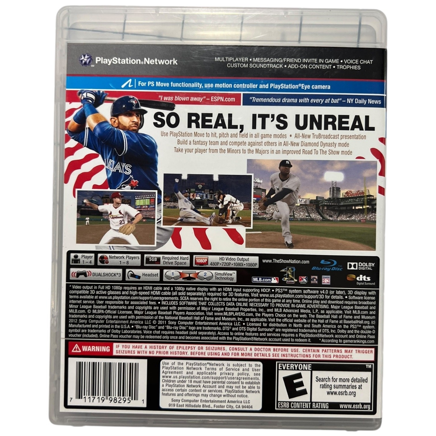 MLB 12 The Show PS3 Complete PlayStation 3 Baseball Game CIB