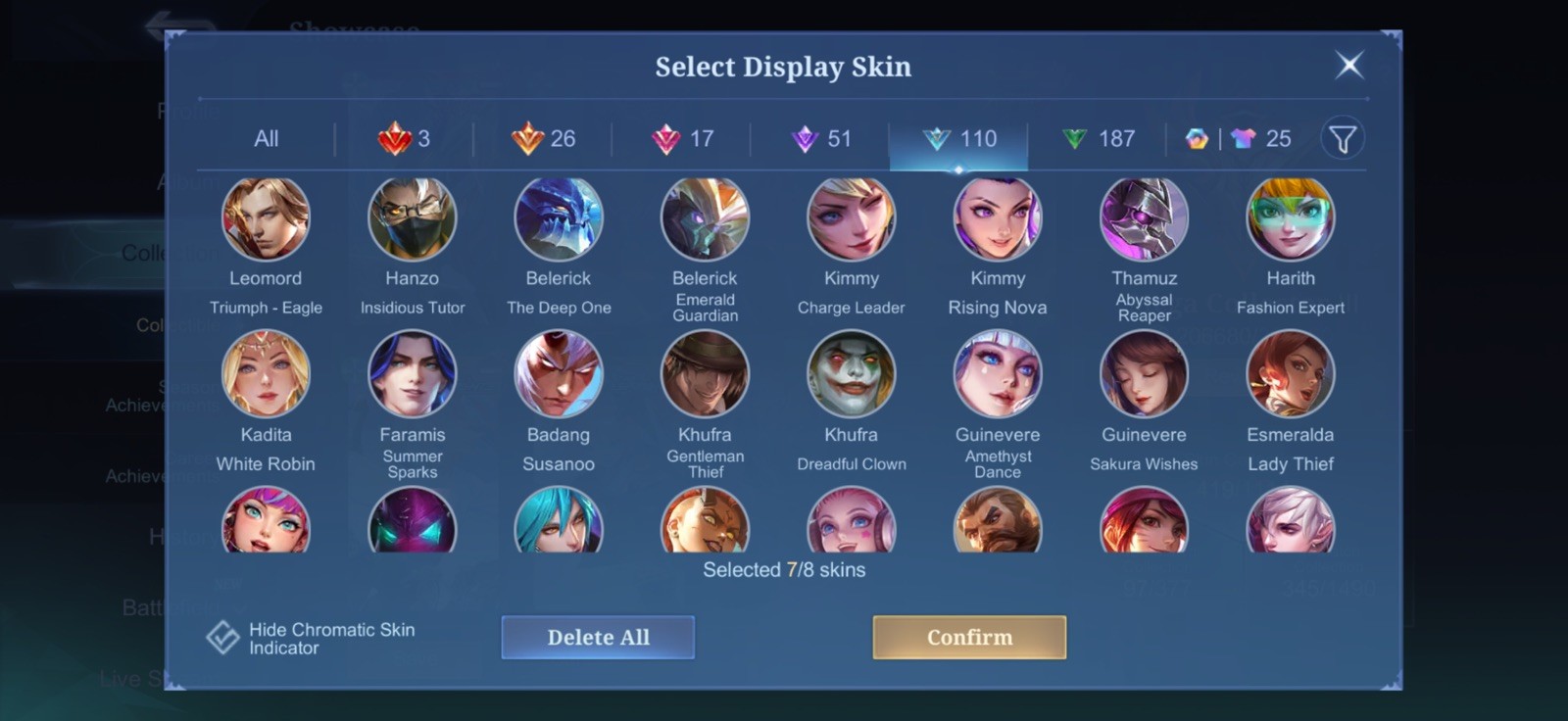 Mobile Legends (MLBB) Account – Mega Collector 3 (NA Account)