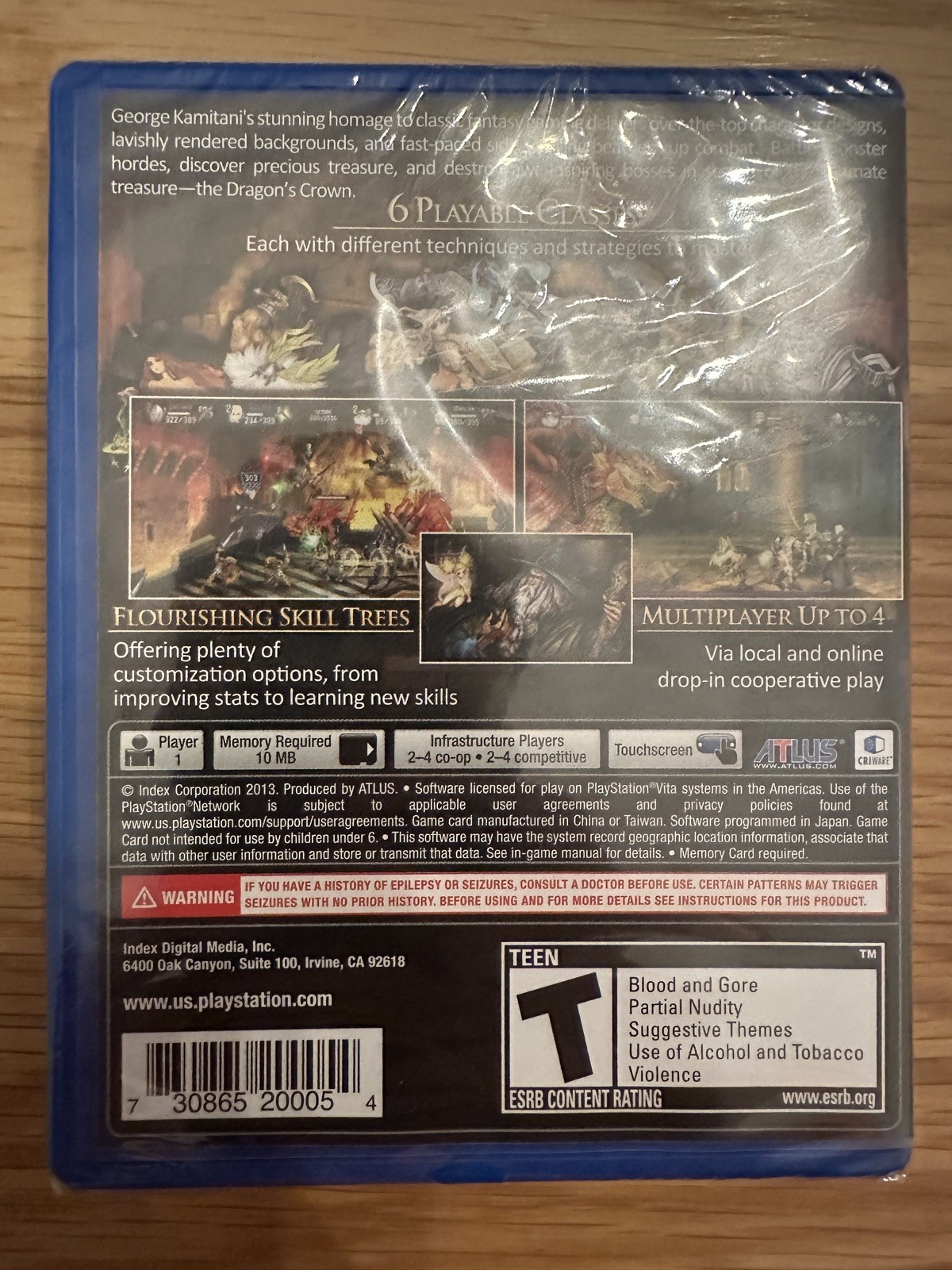 Dragon’s Crown (Sony PlayStation Vita, 2013) NEW FACTORY SEALED NTSC US version