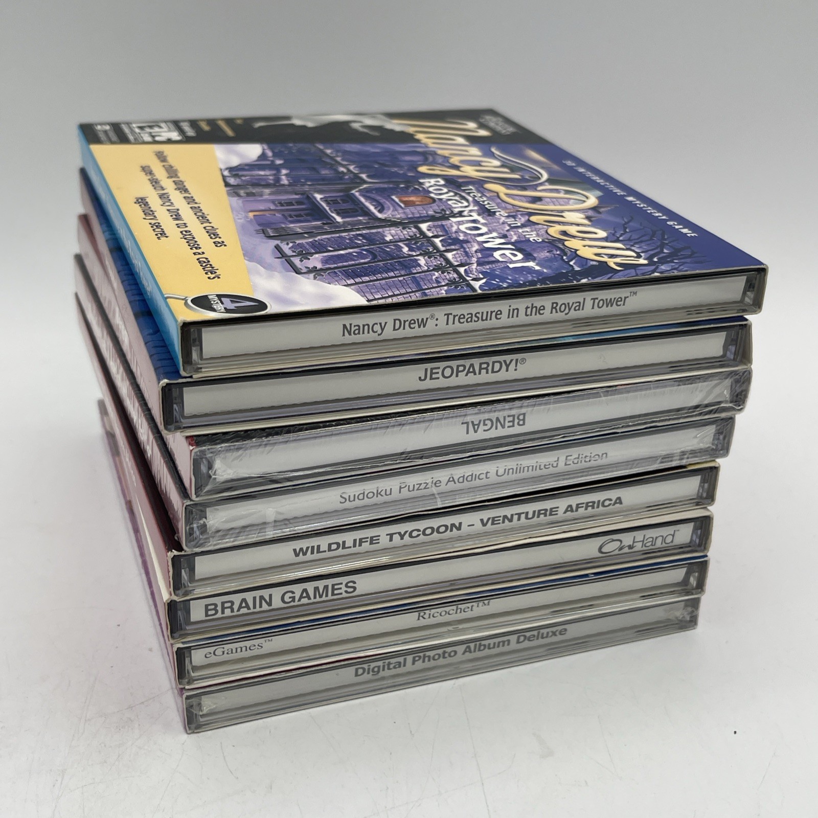 Windows 98 Games Lot PC CD-ROM Software Nancy Drew Wildlife Tycoon Jeopardy