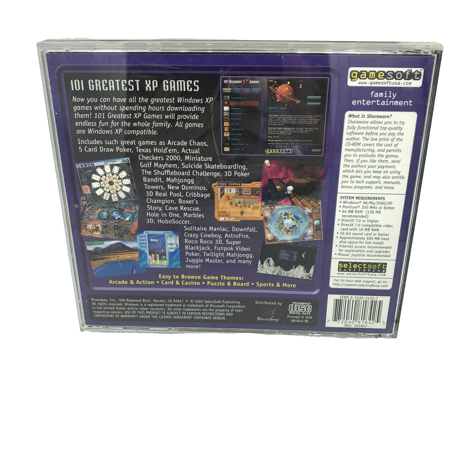 101 Greatest XP Games Gamesoft Family Entertainment PC With Jewel Case & Game