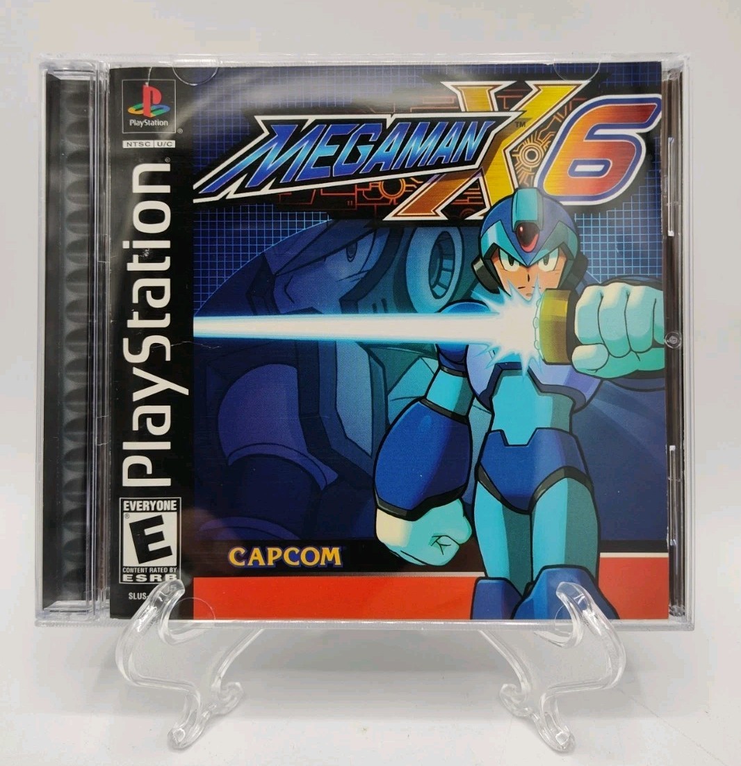 Mega Man X6 – (PS1, 2001) *CIB + Case Protector* VGC* Black Label* Tested!