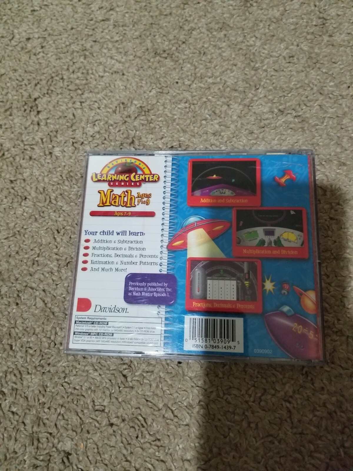 Davidson’s Learning Center Series Math Ages 7-9 PC CD-ROM