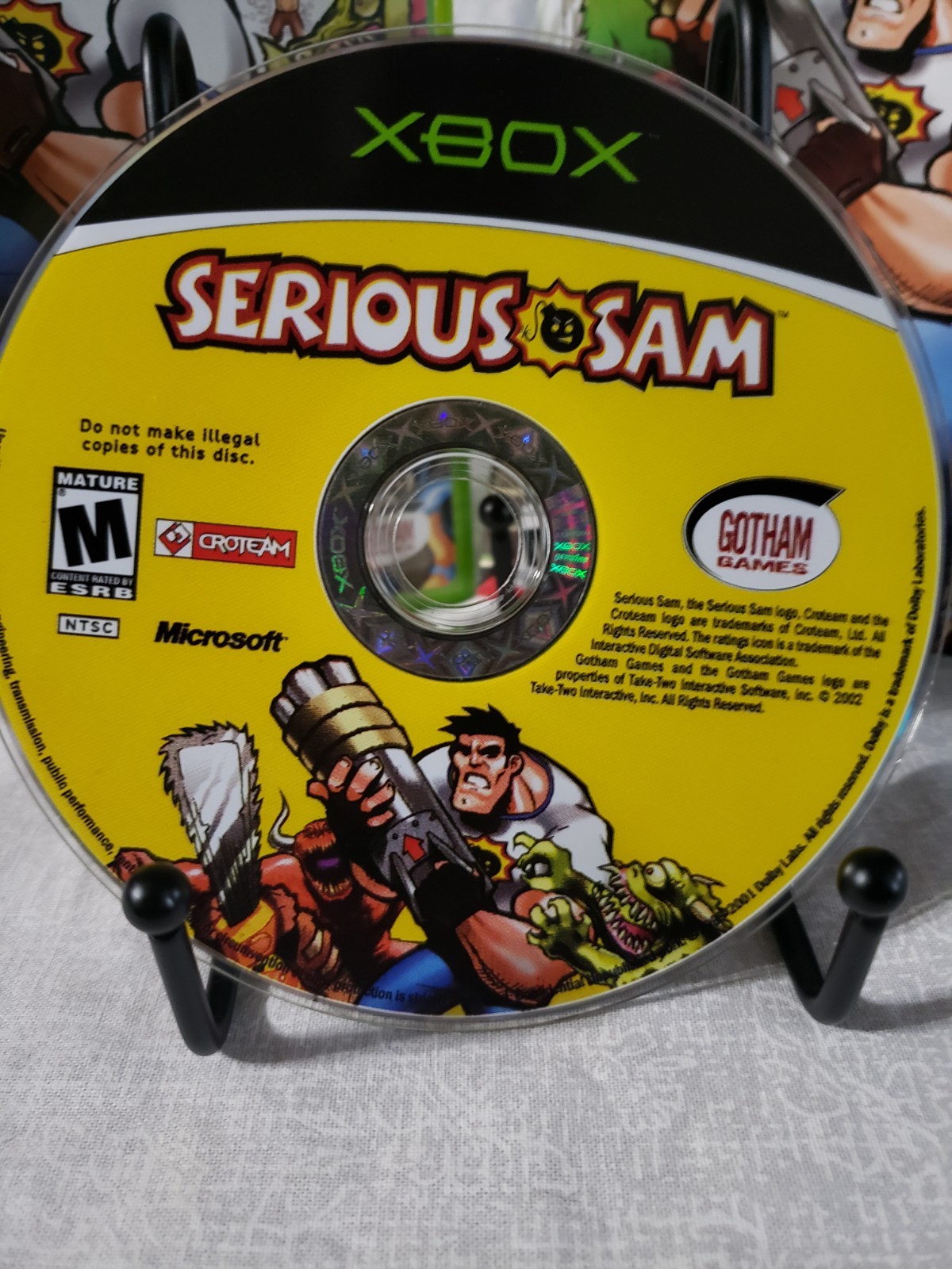 Serious Sam (Microsoft Xbox, 2002) Complete W/ Manual CIB Tested Retro Rare