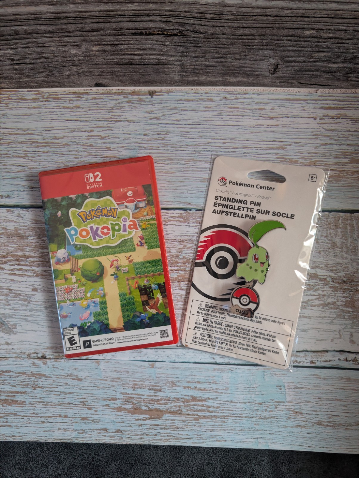 Pokemon Pokopia (Game-Key Card) Nintendo Switch 2 NEW Plus Chikorita Pin Sealed