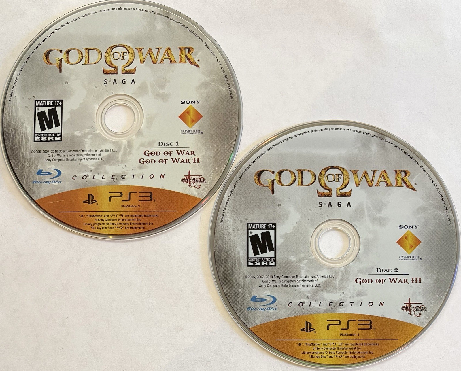 God of War Saga (PlayStation 3, PS3) INCLUDES BOTH DISCS!!! | M3302