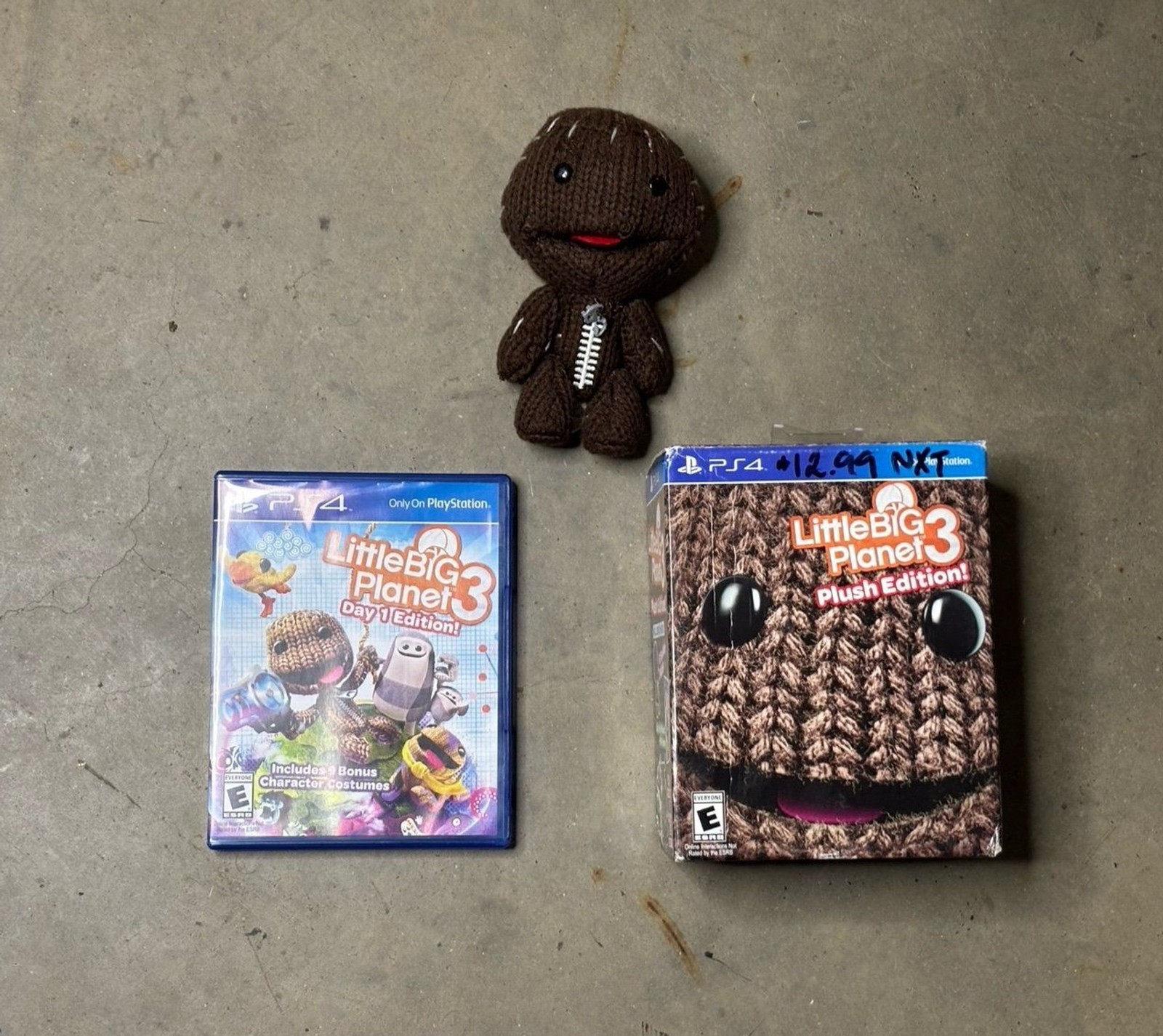 Little Big Planet 3 PS4 Day One 1 Plush Edition Sackboy Plush Big Box