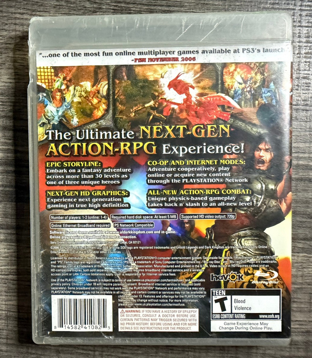 Untold Legends: Dark Kingdom – Sony Playstation 3 PS3 – Acceptable Condition
